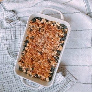 blueberry crumble pre baked